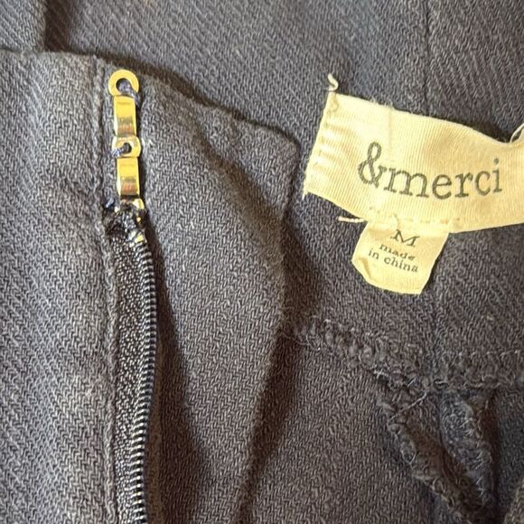 &Merci Linen Blend Tie Front Shorts With Silver Grommets Size Medium - Picture 5 of 6